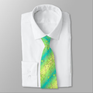 Christmas gradient glitter shine confetti stars  neck tie
