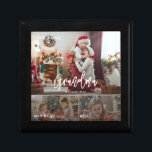 Christmas Gramd Kids Photo Collage Custom Grandma Gift Box<br><div class="desc">Featuring grandkids photo collage and a modern script typography you can easily change to add the names of the grandkids and photos. An elegant design to send to grandma and family this Holiday season.</div>
