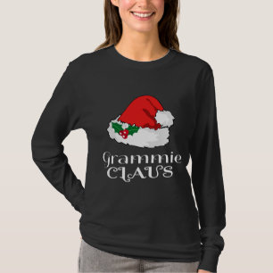 Christmas Grammie Claus Matching Pajama Santa Hat T-Shirt