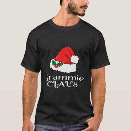 Christmas Grammie Claus Matching Pajama Santa Hat  T_Shirt