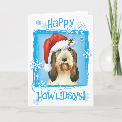 Christmas Grand Basset Griffon Venden Holiday Card