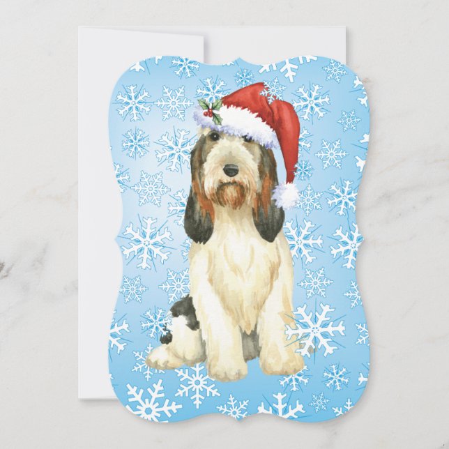 Christmas Grand Basset Griffon Vendéen Holiday Card (Front)