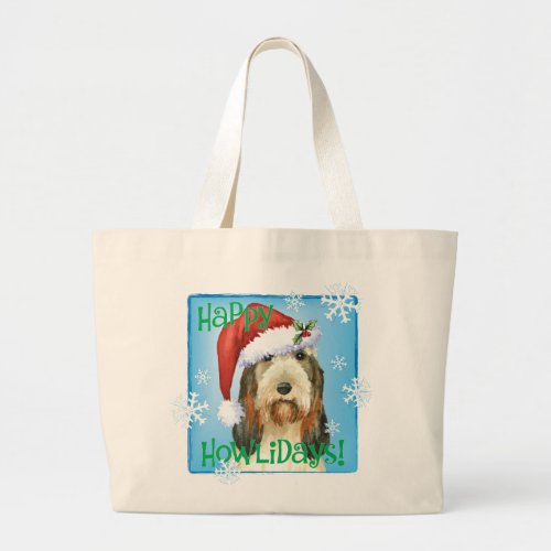 Christmas Grand Basset Griffon Venden Large Tote Bag