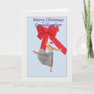 Christmas, Granddaughter, Ballerina Holiday Card