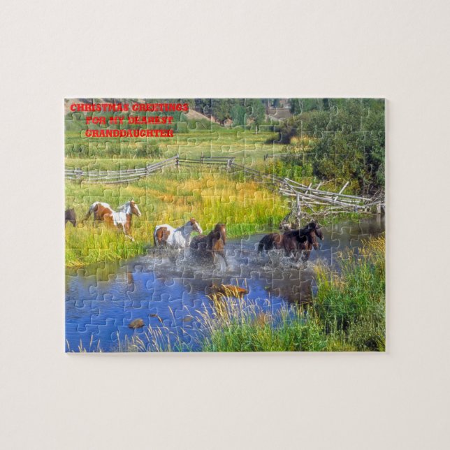 Christmas Granddaughter. Jigsaw Puzzle (Horizontal)