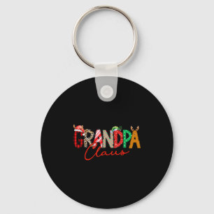 Christmas Grandpa Coquette Bow Grandpa Claus Chris Keychain