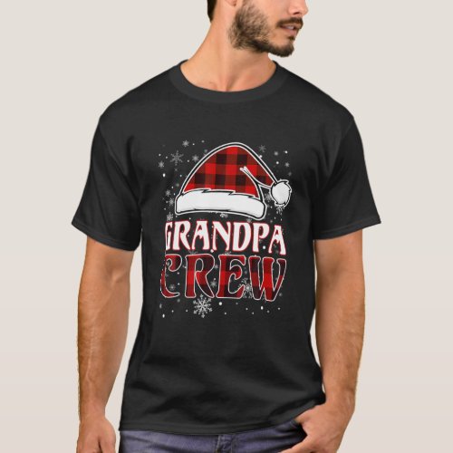 Christmas Grandpa Crew Buffalo Red Plaid Pajamas F T_Shirt