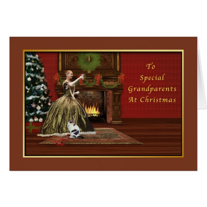 Christmas, Grandparents, Old Fashioned Card