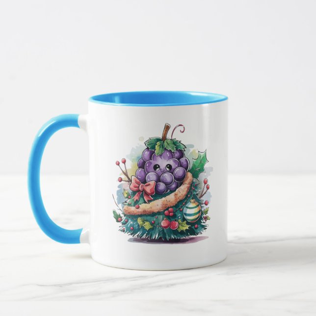 Christmas grape tree mug (Left)