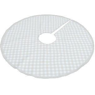 Christmas Gray Buffalo Plaid Farmhouse BOHO Brushed Polyester Tree Skirt