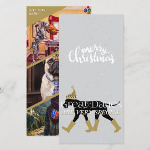Christmas Great Dane fun Collage Custom Holiday Card