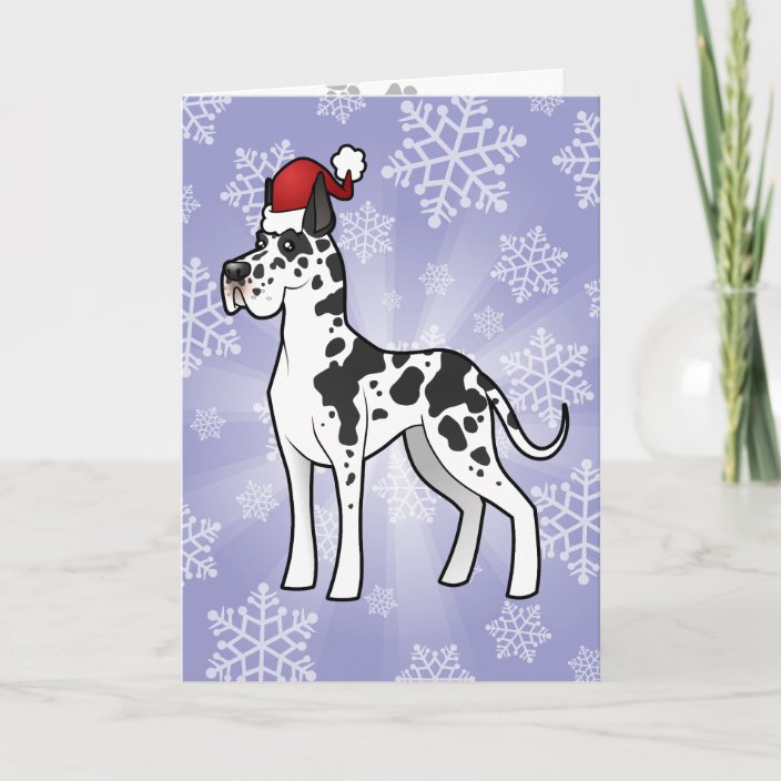 Christmas Great Dane Holiday Card | Zazzle.com