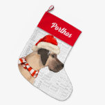 Christmas Great Dane with Dog&#39;s Name Large Christmas Stocking