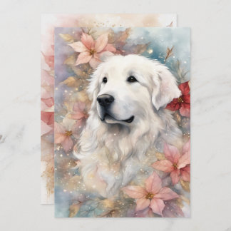 Christmas Great Pyrenees Flat Holiday Card