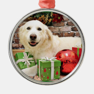 Christmas - Great Pyrenees Labrador X - Ginny Metal Ornament