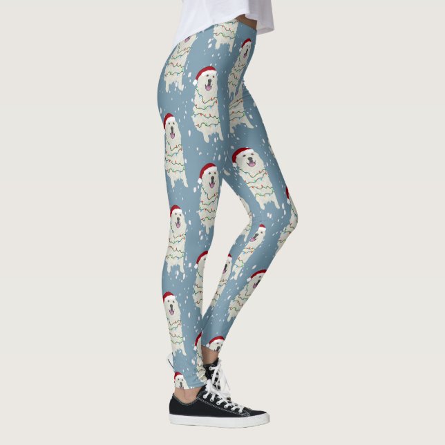 Christmas Great Pyrenees  Leggings (Right)