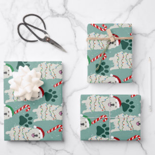 Christmas Great Pyrenees  Wrapping Paper Sheets