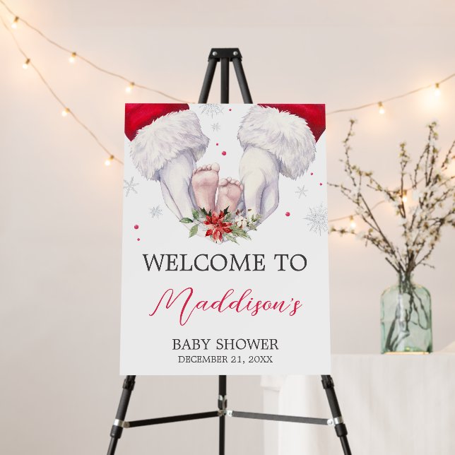 Christmas Greatest Gift Baby Shower Welcome Sign (In Situ (Stand))