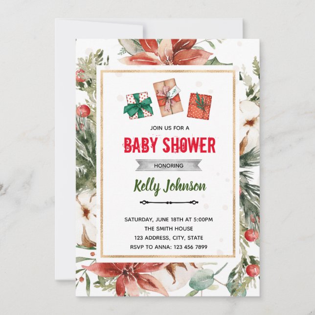 Christmas greatest gift shower invitation (Front)