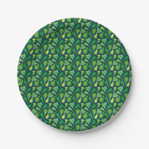 Christmas Green and Gold Tree Paper Plates