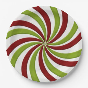 Christmas Décor: Peppermint Paper Plates