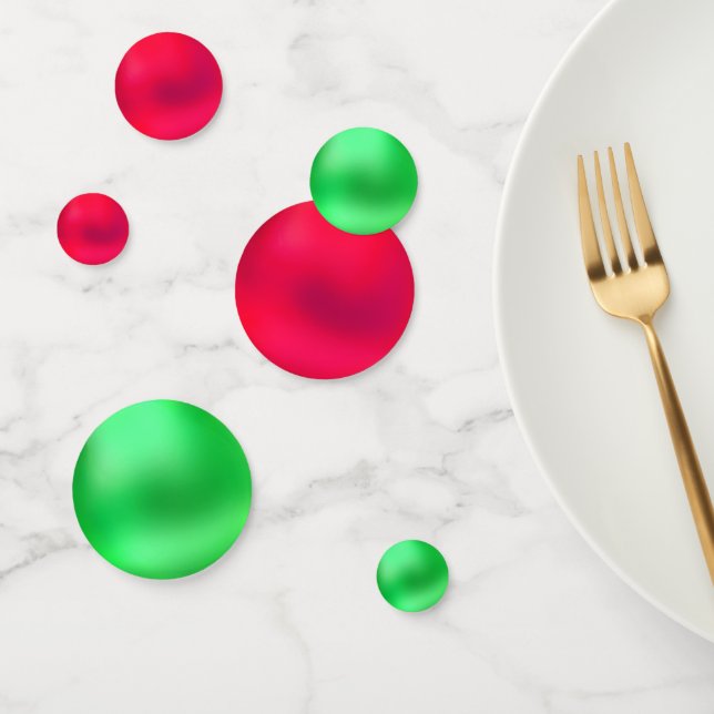 Christmas Green and Red Table Confetti (Group)
