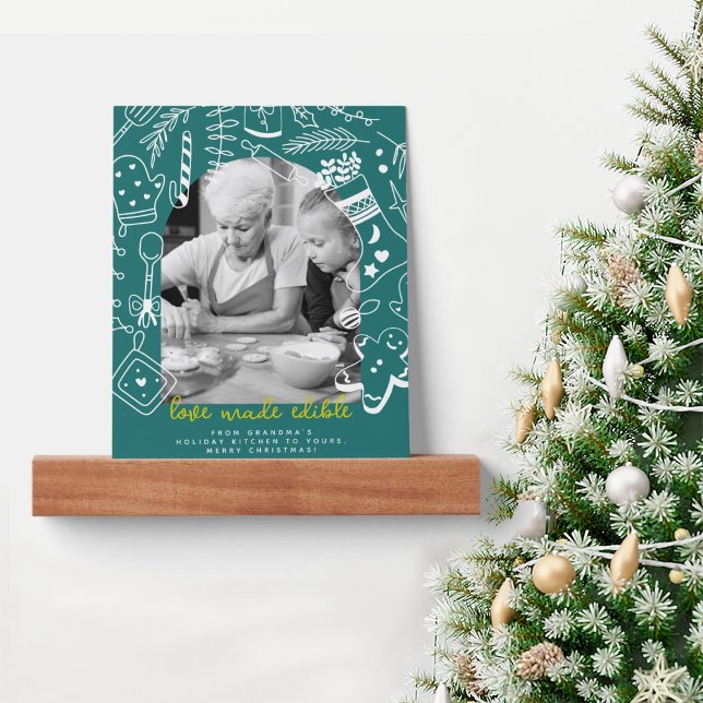 Christmas Green Baking Spirits Bright Holiday Picture Ledge (Creator Uploaded)