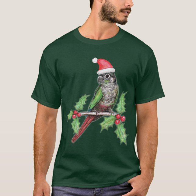 Christmas green cheeked conure T-Shirt (Front)