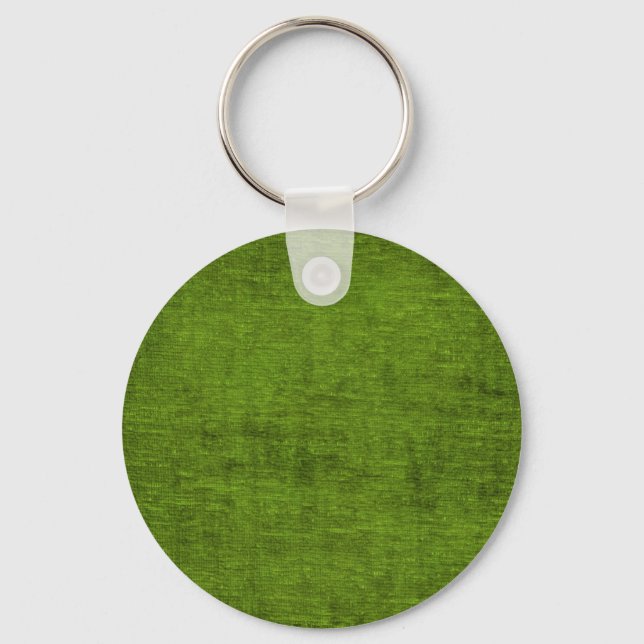 Christmas Green Chenille Fabric Texture Keychain (Front)