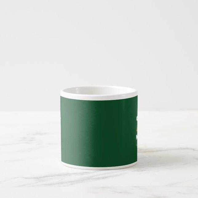 Christmas, Green Christmas Art, Holiday Season Espresso Cup (Front)