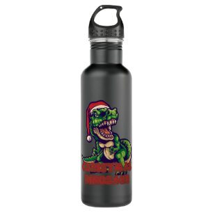 Christmas Green Dinosaur Dinosaur Design Stainless Steel Water Bottle