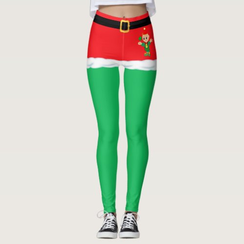 Christmas Green Elf leggings