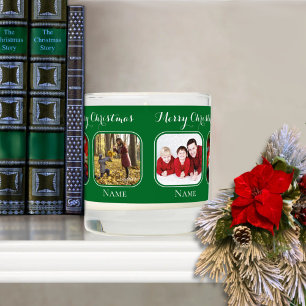 Christmas Green Family Photos Scented Jar Candle