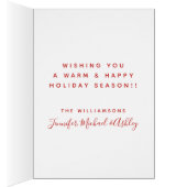Christmas Green Floral Pattern Cards (Inside (Right))