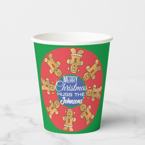 Christmas Green Gingerbread Cookies Paper Cups