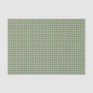 Christmas Green Gingham Check Gift Wrapping Tissue Paper