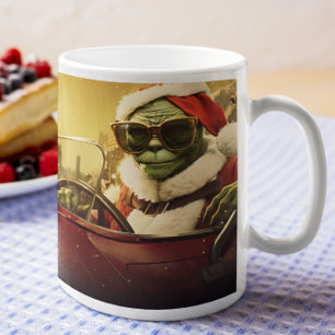 Christmas Green Goblin #7 driving a red sports car Coffee Mug