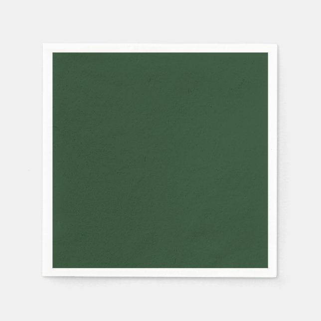 Christmas Green, Holiday Green, Solid Green,  Napkins (Front)