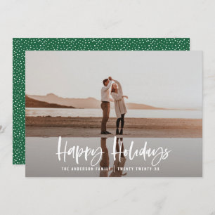 Christmas green modern, minimal 1 photo holiday