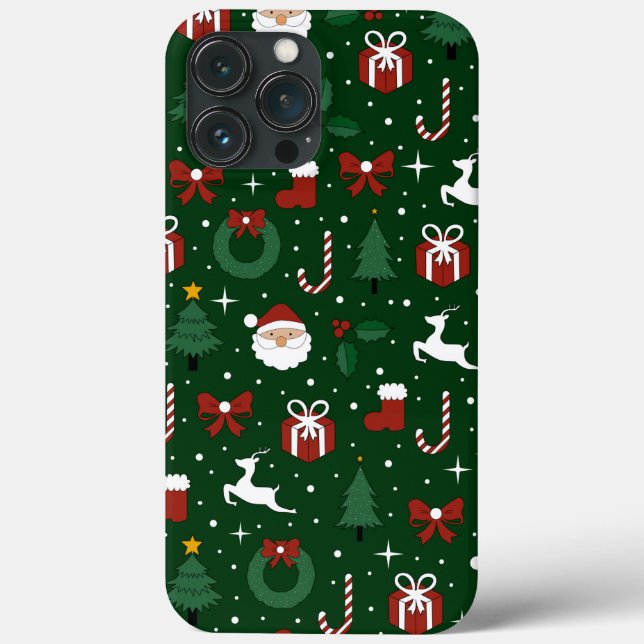 Christmas Green Pattern Case-Mate iPhone Case (Back)