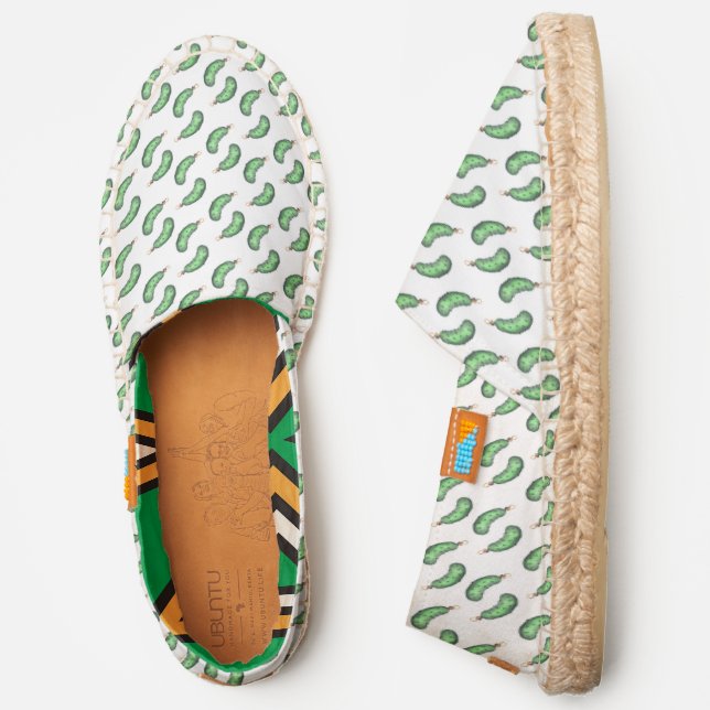 Christmas Green Pickle Ornaments Espadrilles (Side)