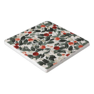 Christmas Green Red Berries Trivet