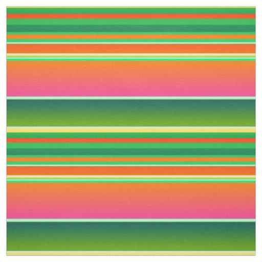 Christmas green red original striped fabric