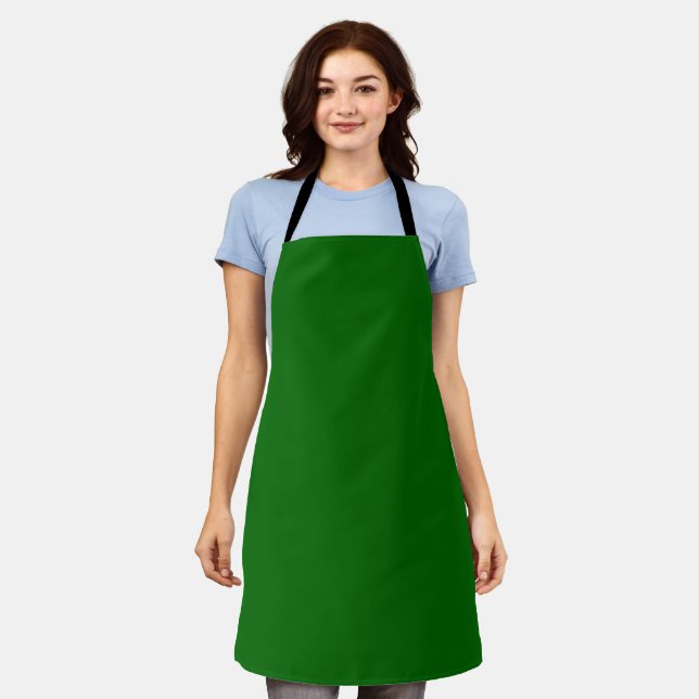 Christmas Green Solid Color Apron (Worn)