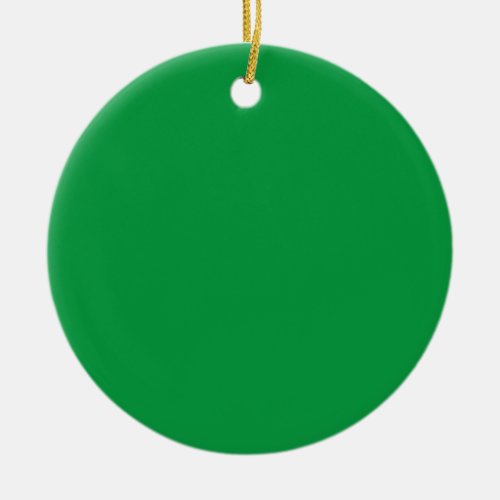 Christmas Green solid color Ceramic Ornament