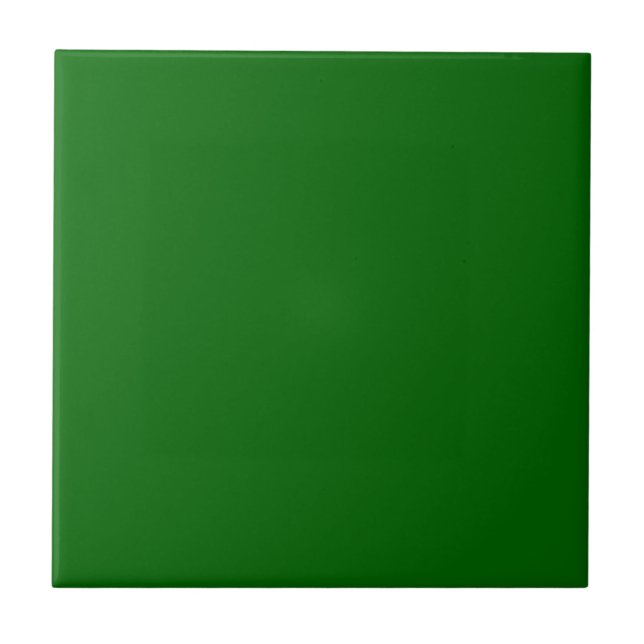 Christmas Green Solid Color Ceramic Tile (Front)