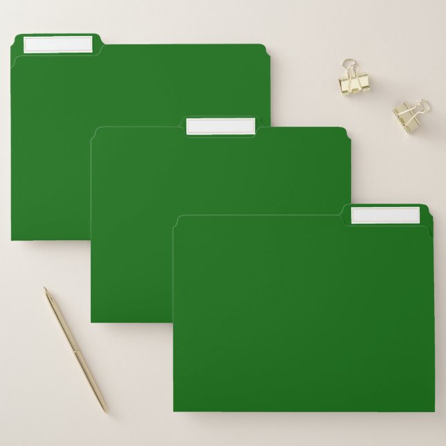 Christmas Green Solid Color File Folder (Set)