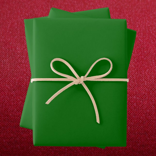Christmas Green Solid Color Wrapping Paper Sheets (Creator Uploaded)