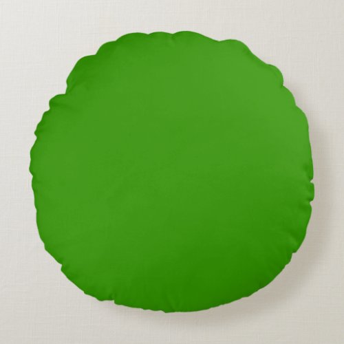 Christmas  Green  solid plain color Custom Round Pillow