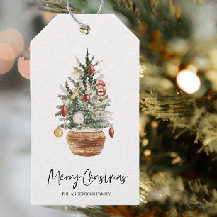 Christmas Green Tree Merry Christmas Gift Tags